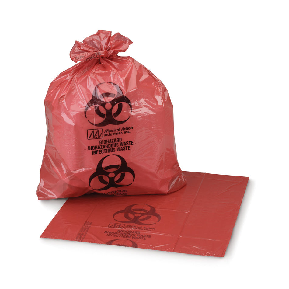 McKesson Infectious Waste Bag-Infectious Waste Bag McKesson 1 to 6 gal. Red Bag 11 X 14 Inch