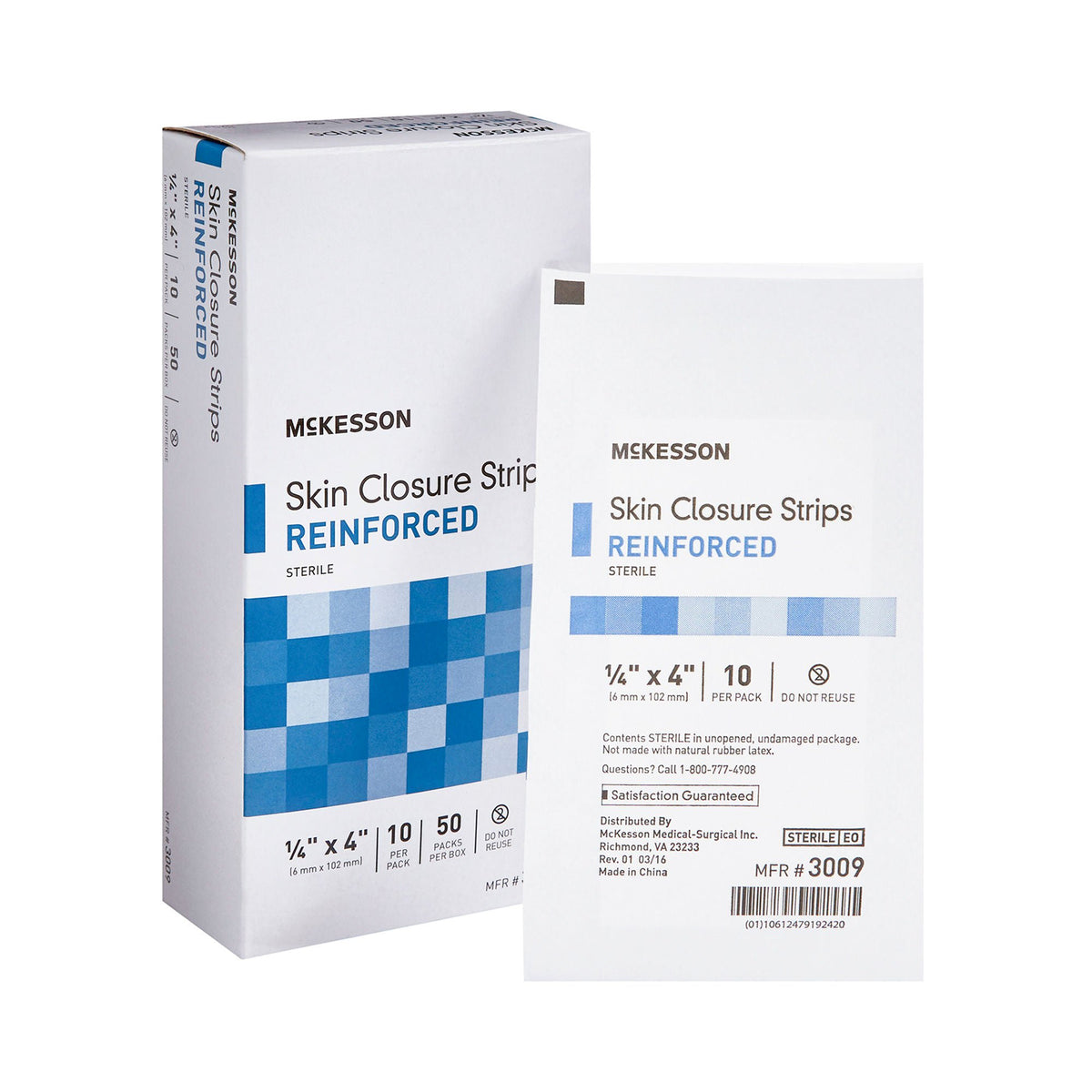 McKesson Skin Closure Reinforced Strip - Wound Closure>Skin Closure Strips - McKesson Brand