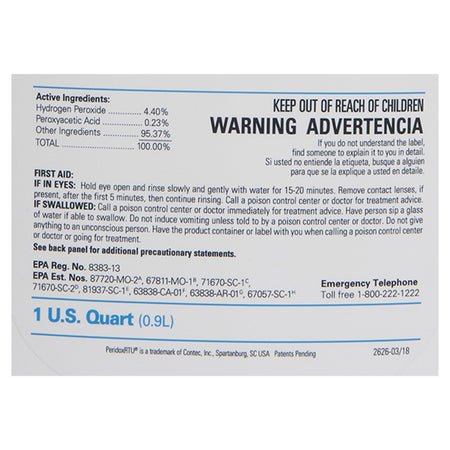 PeridoxRTU® Sporicidal Peroxide Based Surface Disinfectant Cleaner, 32 ounces