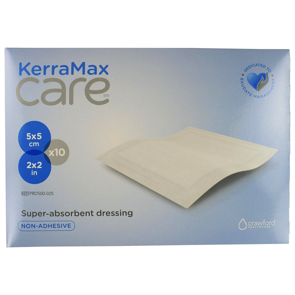KerraMax Care� Super Absorbent Wound Dressing, 2 x 2 Inch-Super Absorbent Dressing KerraMax Care� 2 X 2 Inch Square