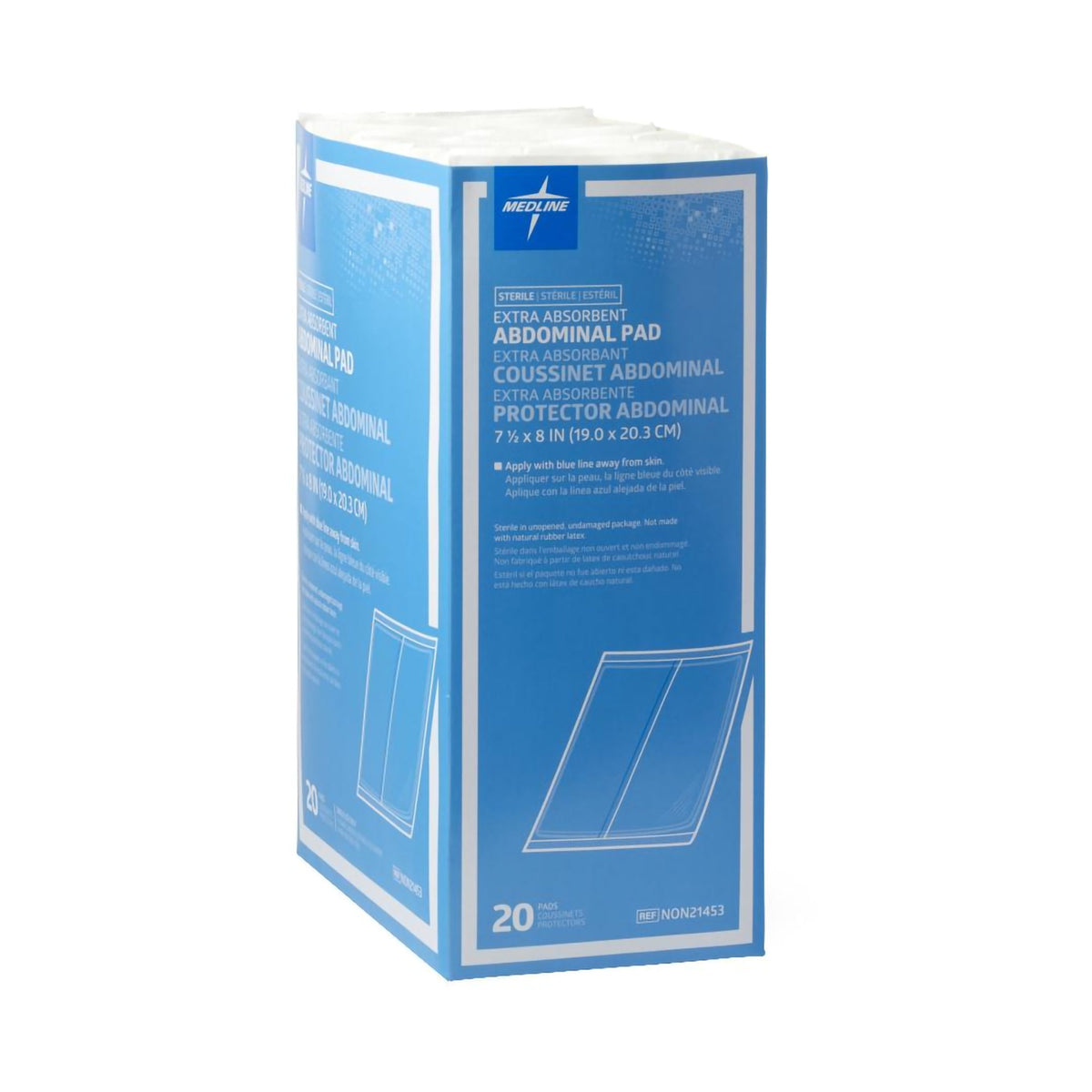 Medline Sterile Abdominal Pad, 7-1/2 x 8 Inch-Abdominal Pad Medline 7-1/2 X 8 Inch Sterile 1 per Pack