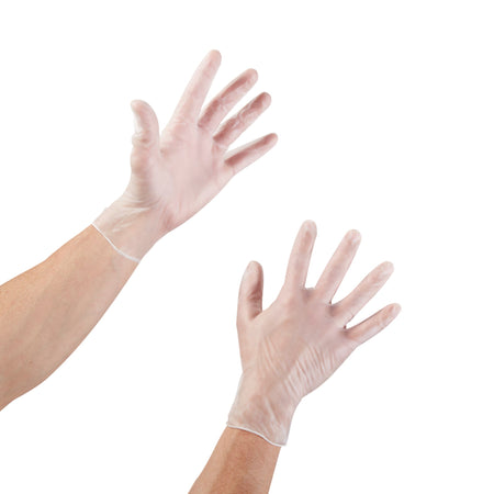 McKesson Vinyl Exam Glove, Extra Small, Clear-Exam Glove McKesson X-Small NonSterile Vinyl Standard Cuff Length Smooth Clear Not Rated
