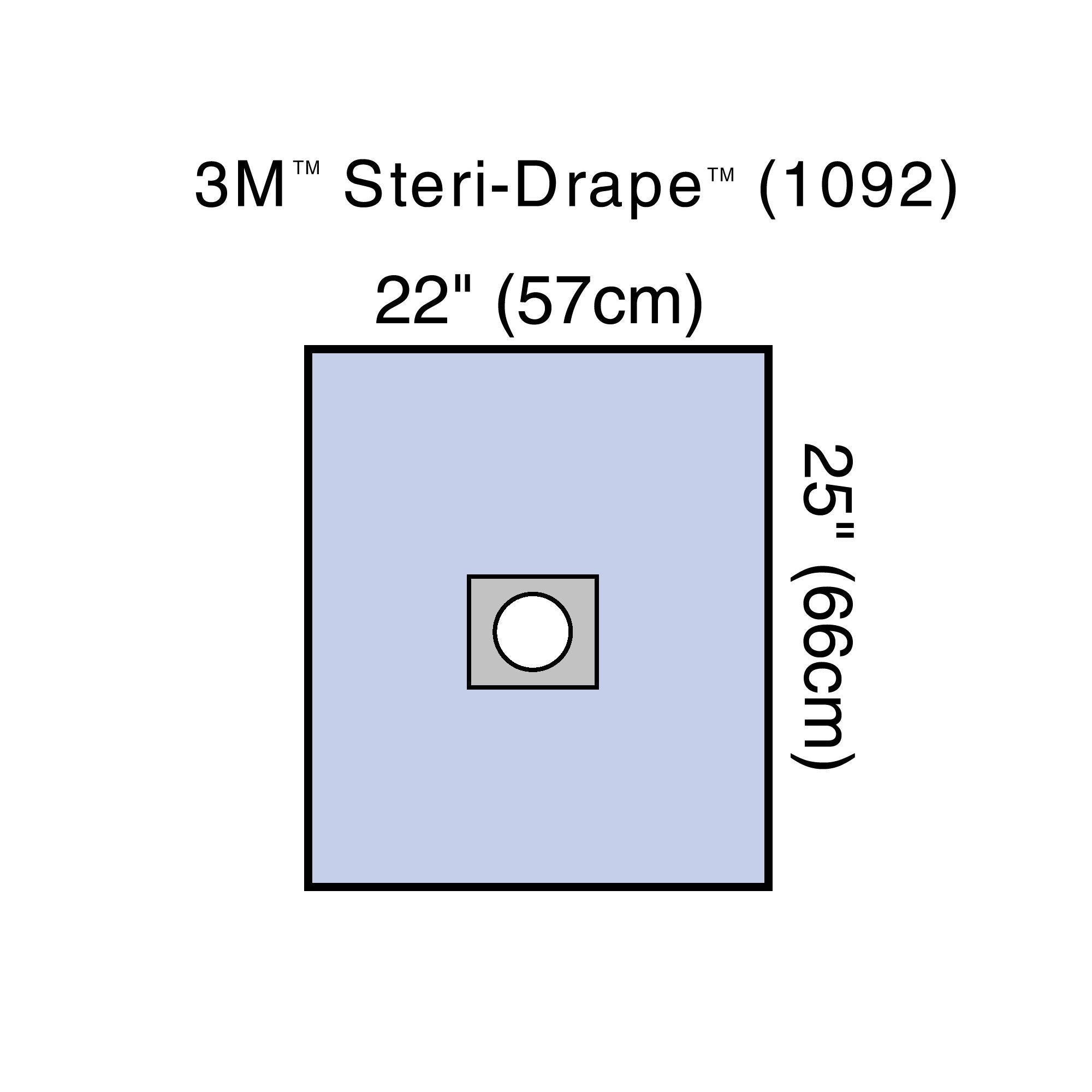 3M Steri-Drape Sterile Small Surgical Drape, 22 x 25 Inch-Surgical Drape 3M Steri-Drape Small Drape with Aperture 22 W X 25 L Inch Sterile