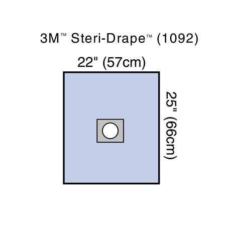 3M Steri-Drape Sterile Small Surgical Drape, 22 x 25 Inch-Surgical Drape 3M Steri-Drape Small Drape with Aperture 22 W X 25 L Inch Sterile