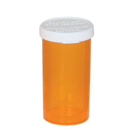 Ezy Dose Push & Turn Prescription Vial, 6 Dram Capacity-Prescription Vial Ezydose Push & Turn 6 DRAM Amber