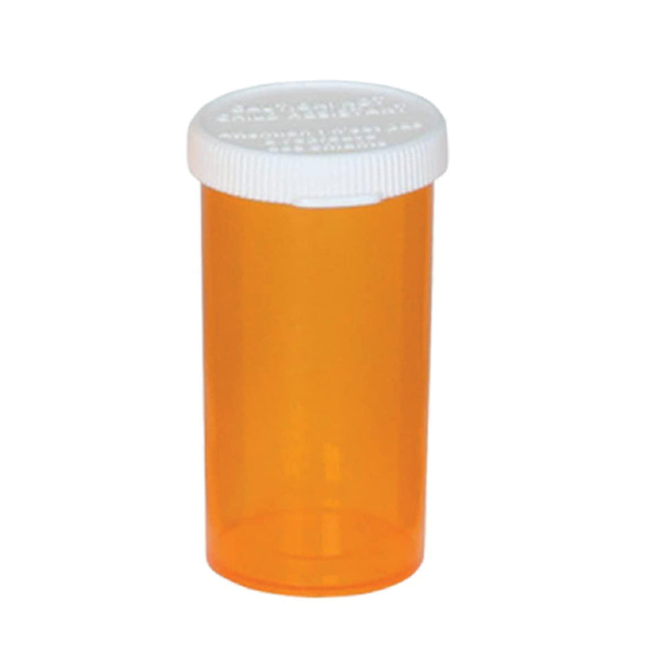 Ezy Dose Push & Turn Prescription Vial, 6 Dram Capacity-Prescription Vial Ezydose Push & Turn 6 DRAM Amber