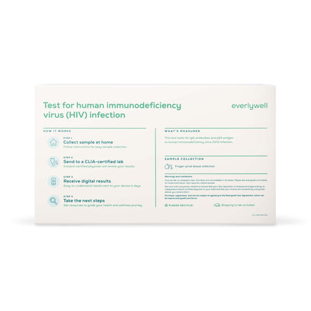 Everlywell HIV Test-Blood Collection and Transport Kit Everlywell Biohazard Bag Sterile
