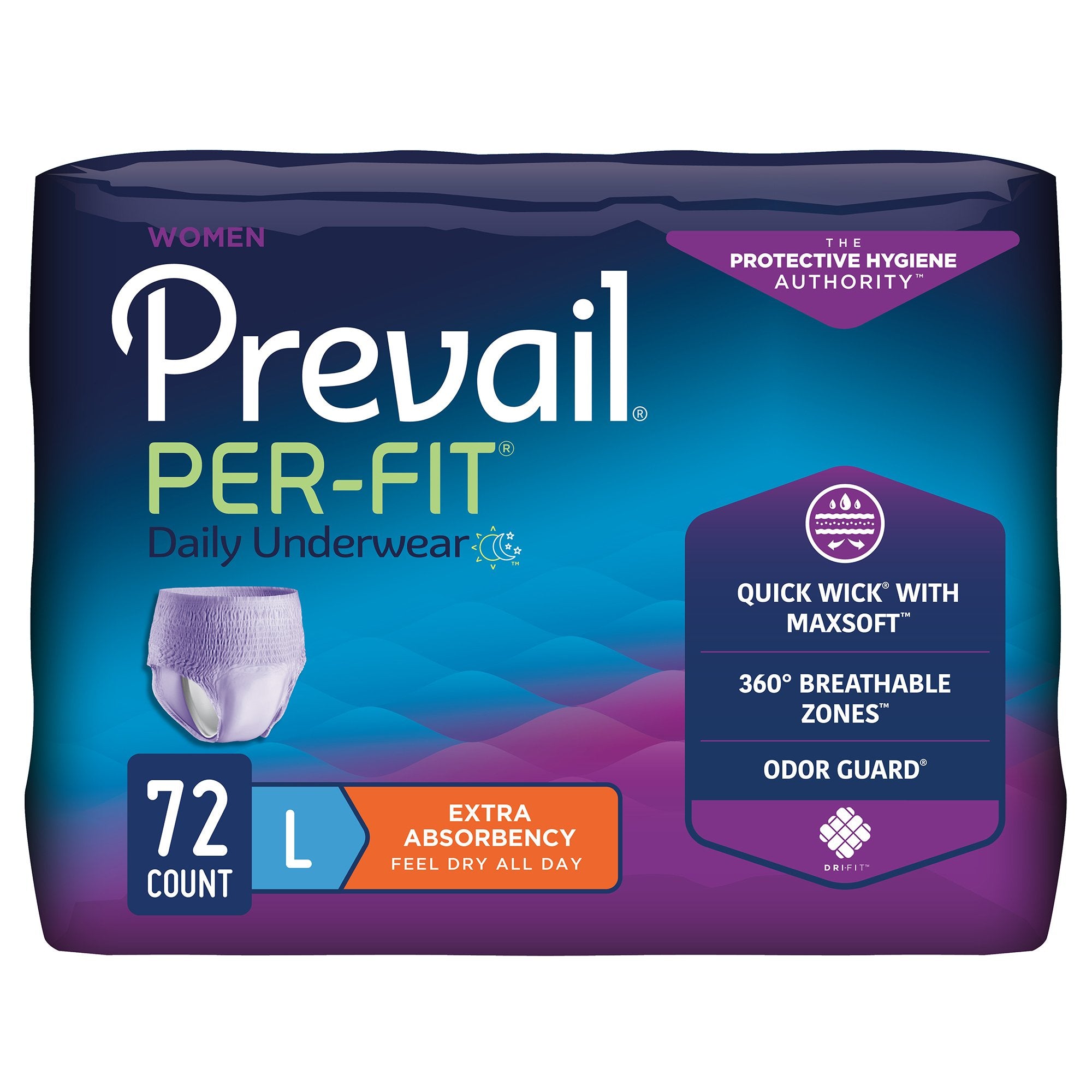 Prevail® Per-Fit® Women Extra Absorbent Underwear, Large - Incontinence>Adult Briefs and Protective Undergarments - First...