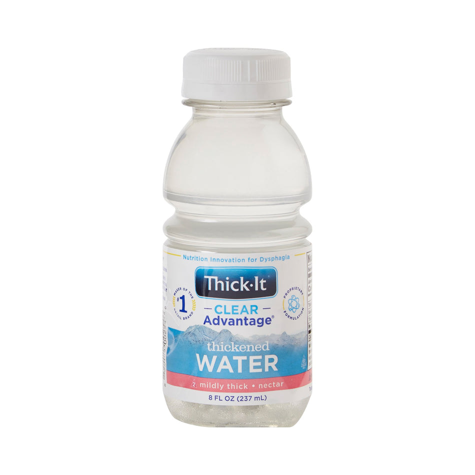 Thick-It Clear Advantage Nectar Consistency Thickened Water, 8-ounce Bottle-Thickened Water Thick-It Clear Advantage 8 oz. Bottle Unflavored Liquid IDDSI Level 2 Mildly Thick