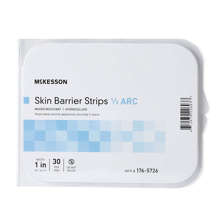 McKesson Skin Barrier 1/3 Arc Strip - Ostomy>Ostomy Accessories - McKesson Brand