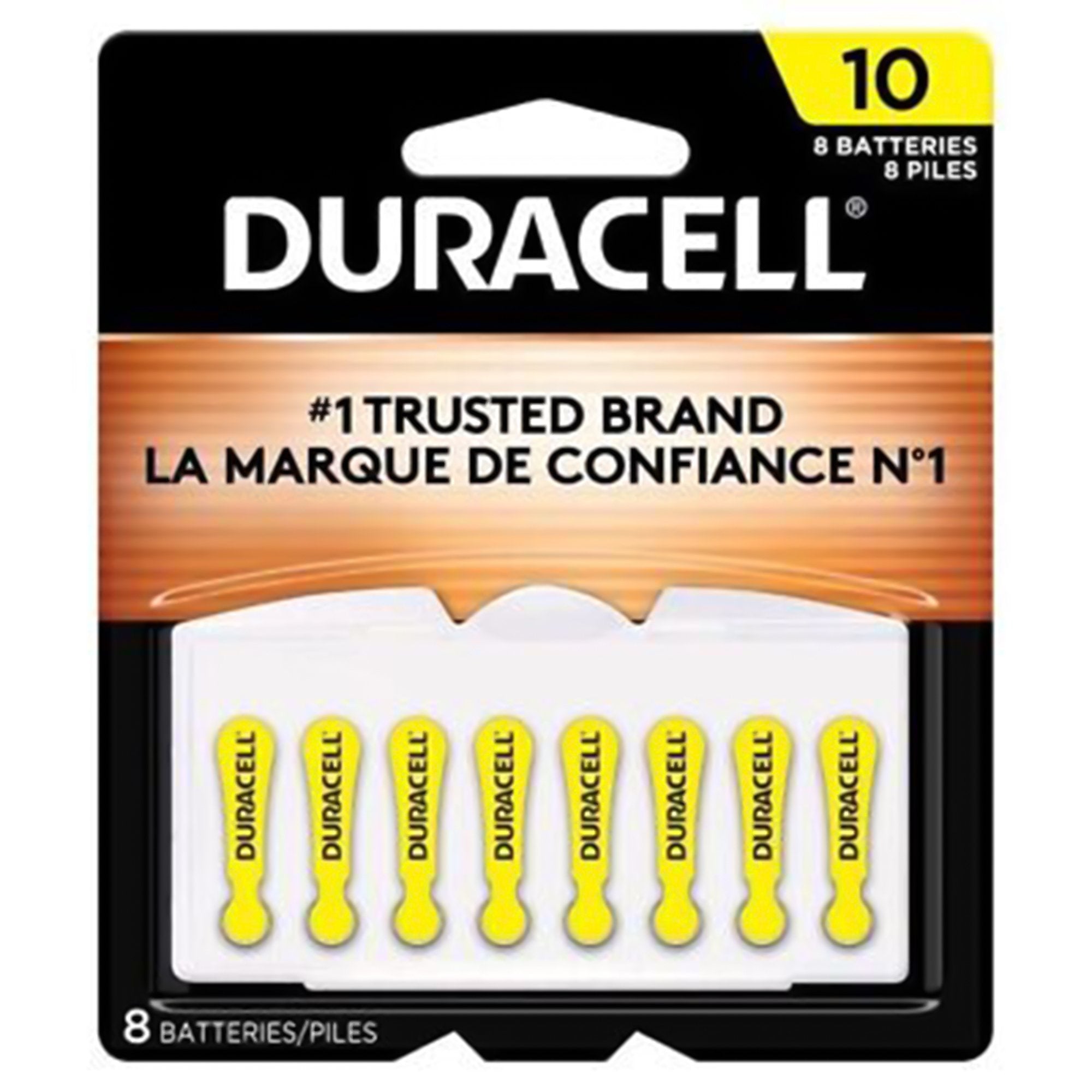 Duracell® Zinc Air Battery for Hearing Aids, 1.4 volt, Yellow Size, Eight Pack - Housekeeping>Electrical Supplies>Batterie...