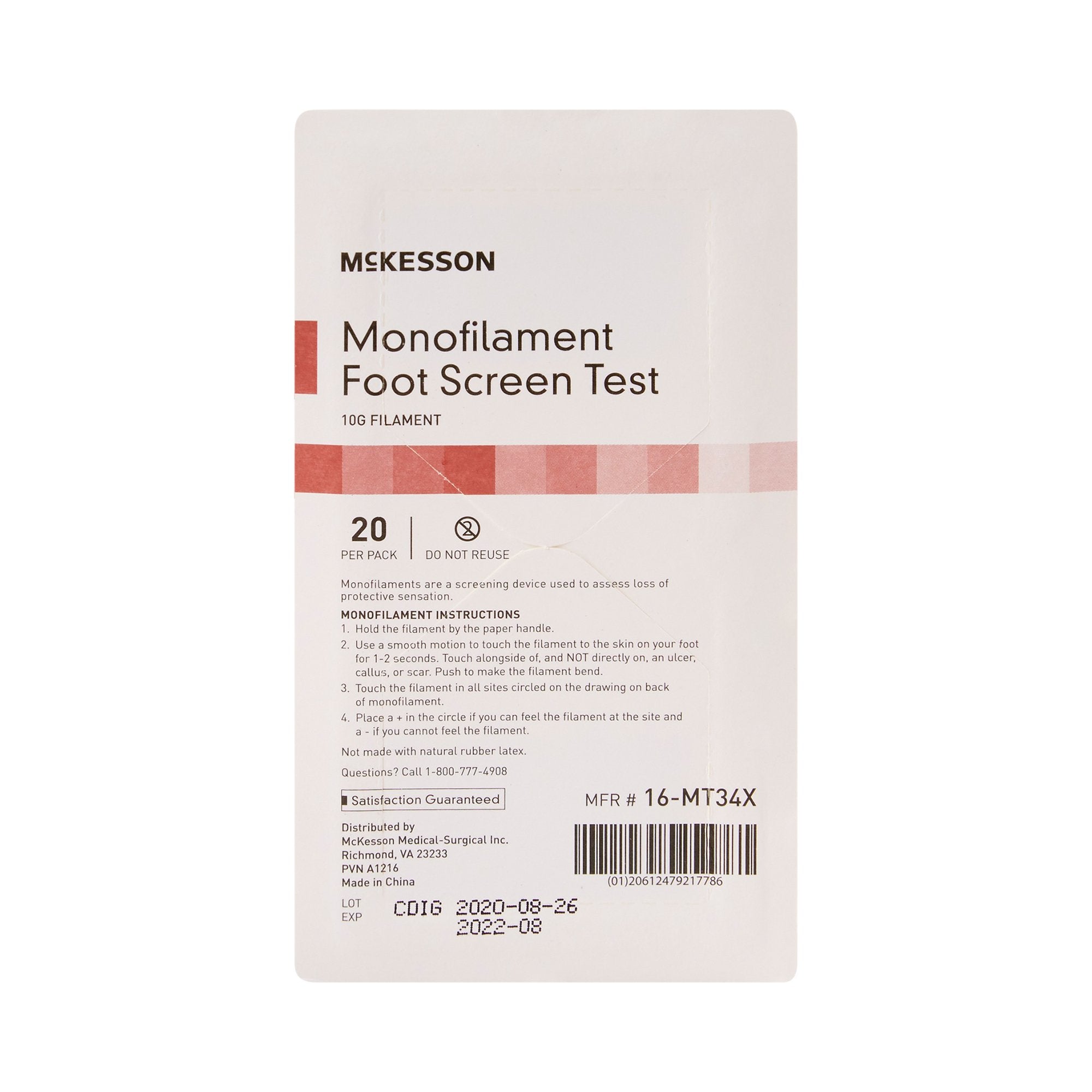 McKesson Sensory Test Monofilament-McKesson Monofilament Sensory Test 10 Gram
