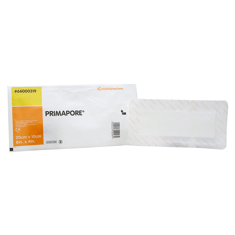 Primapore Adhesive Dressing, 10 x 20 Centimeter-Island Dressing Primapore 4 X 8 Inch Rectangle Sterile