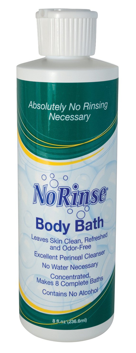 No Rinse Rinse-Free Body Wash 8 oz.-Rinse-Free Body Wash No Rinse Body Bath Liquid 8 oz. Bottle Scented