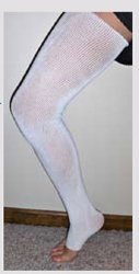 EdemaWear Compression Stockinette, Large-Compression Stocking EdemaWear Thigh High Large White Open Toe