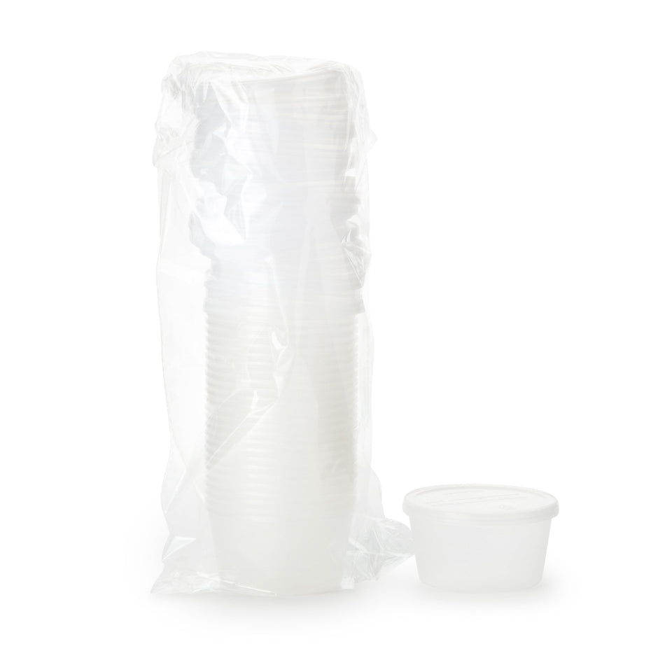 DawnMist� Denture Cup-Dawn Mist� Denture Cup 8 oz. Clear Snap-On Lid Single Patient Use