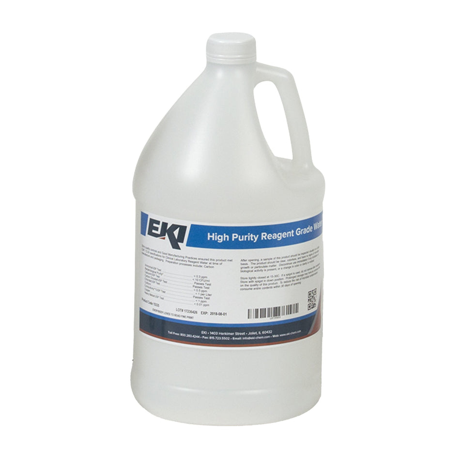EKI Deionized Water Chemistry Reagent, 1 Gallon-Chemistry Reagent Deionized Water Reagent Grade / ASTM Type I 100% 1 gal.
