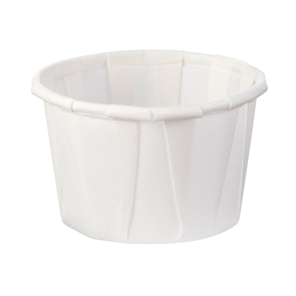 Solo Souffle Cup, White, Paper, 1-ounce capacity-Souffle Cup Solo 1 oz. White Paper Disposable
