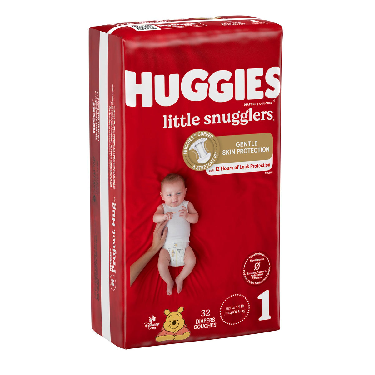Huggies Little Snugglers Diaper, Size 1-Unisex Baby Diaper Huggies Little Snugglers Size 1 Disposable Heavy Absorbency