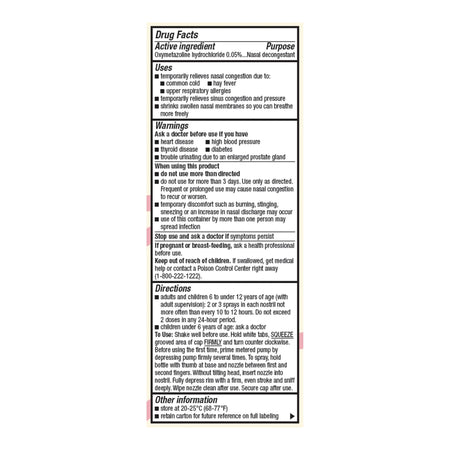 Foster & Thrive Oxymetazoline 0.05% Saline Nasal Spray-Sinus Relief Foster & Thrive 0.05% Strength Nasal Spray 1 oz.