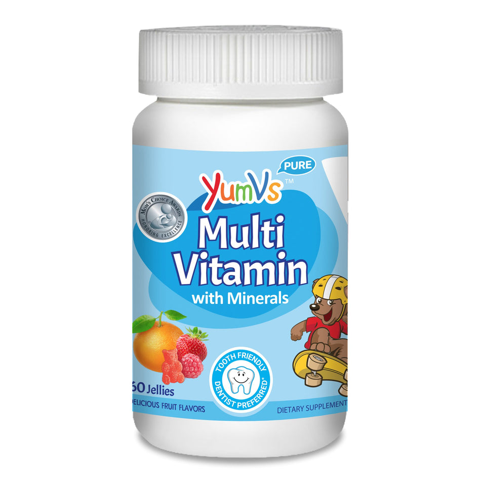 YumV's Multivitamin Supplement with Minerals-Multivitamin Supplement YumV's Gummy 60 per Bottle Assorted Fruit Flavor