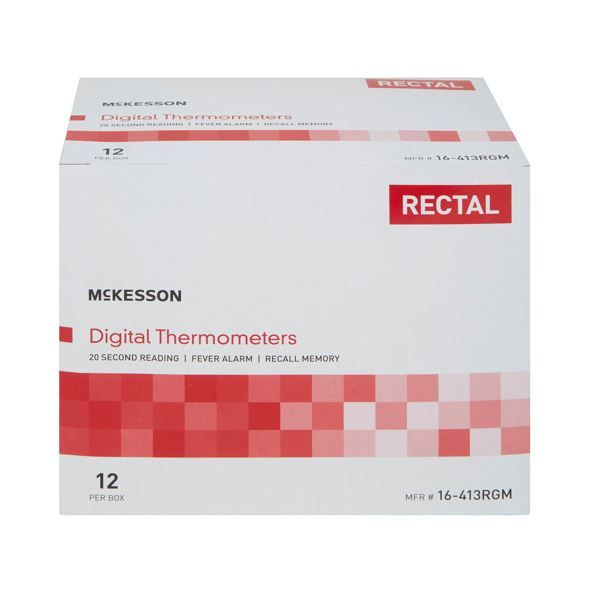McKesson Digital Thermometer-Digital Stick Thermometer McKesson Oral / Rectal / Axillary Probe Handheld
