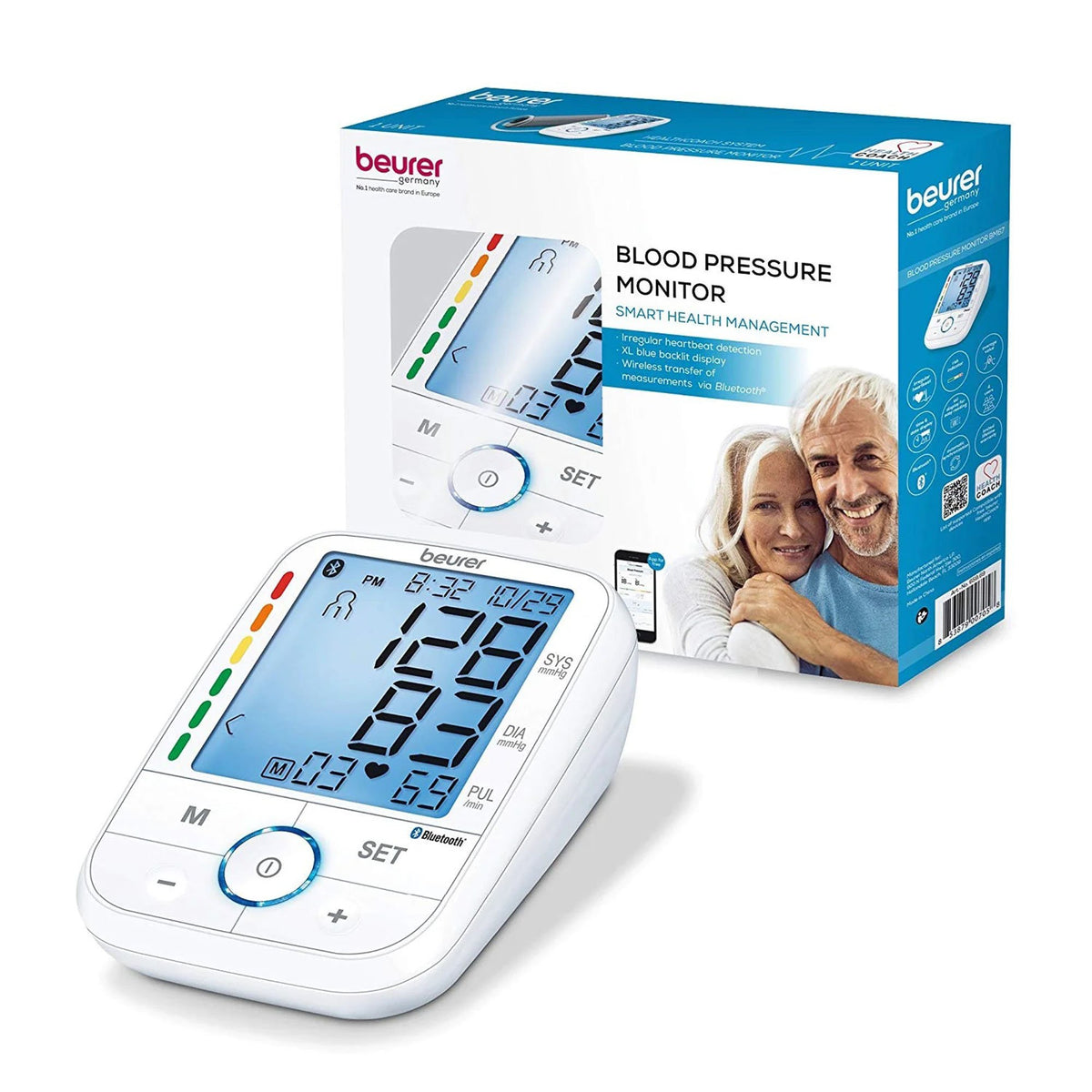 Beur Bluetooth Upper Arm Blood Pressure Monitor-Home Automatic Digital Blood Pressure Monitor Beurer Without Cuff Desk Model