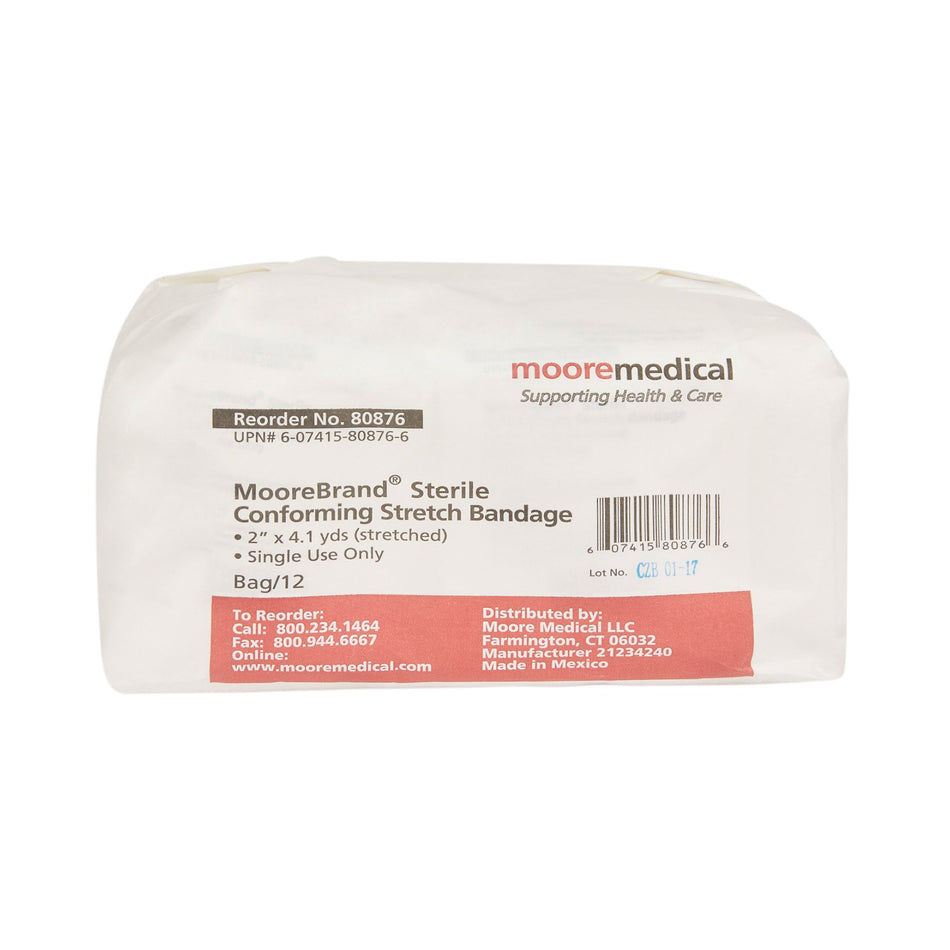 McKesson Sterile Conforming Bandage, 2 Inch x 4-1/10 Yard-Conforming Bandage McKesson 2 Inch X 4-1/10 Yard Sterile 1 per Pack