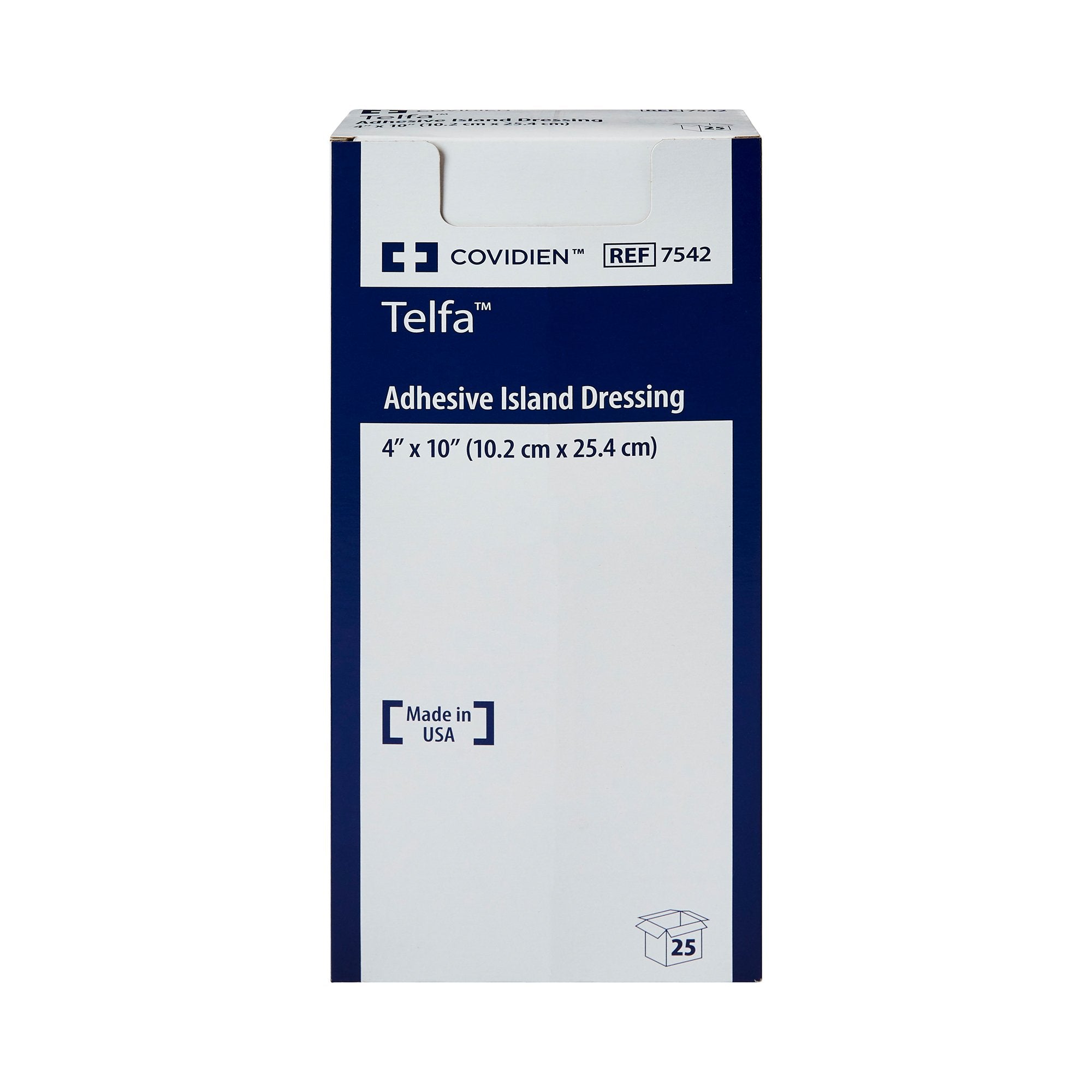 Telfa Island Dressing, 4 x 10 Inch-Island Dressing Telfa 4 X 10 Inch Rectangle Sterile