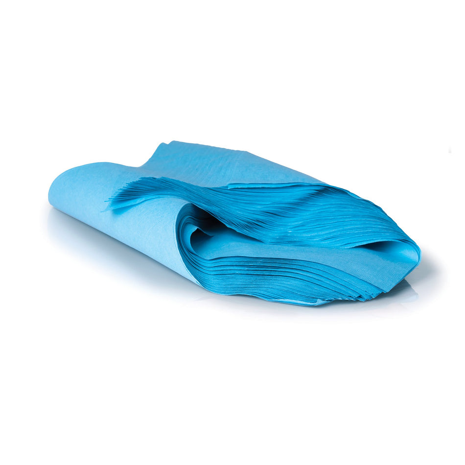 McKesson Single Layer Sterilization Wrap, 36 x 36 Inch-McKesson Sterilization Wrap Blue 36 X 36 Inch Single Layer Cellulose Steam / EO Gas