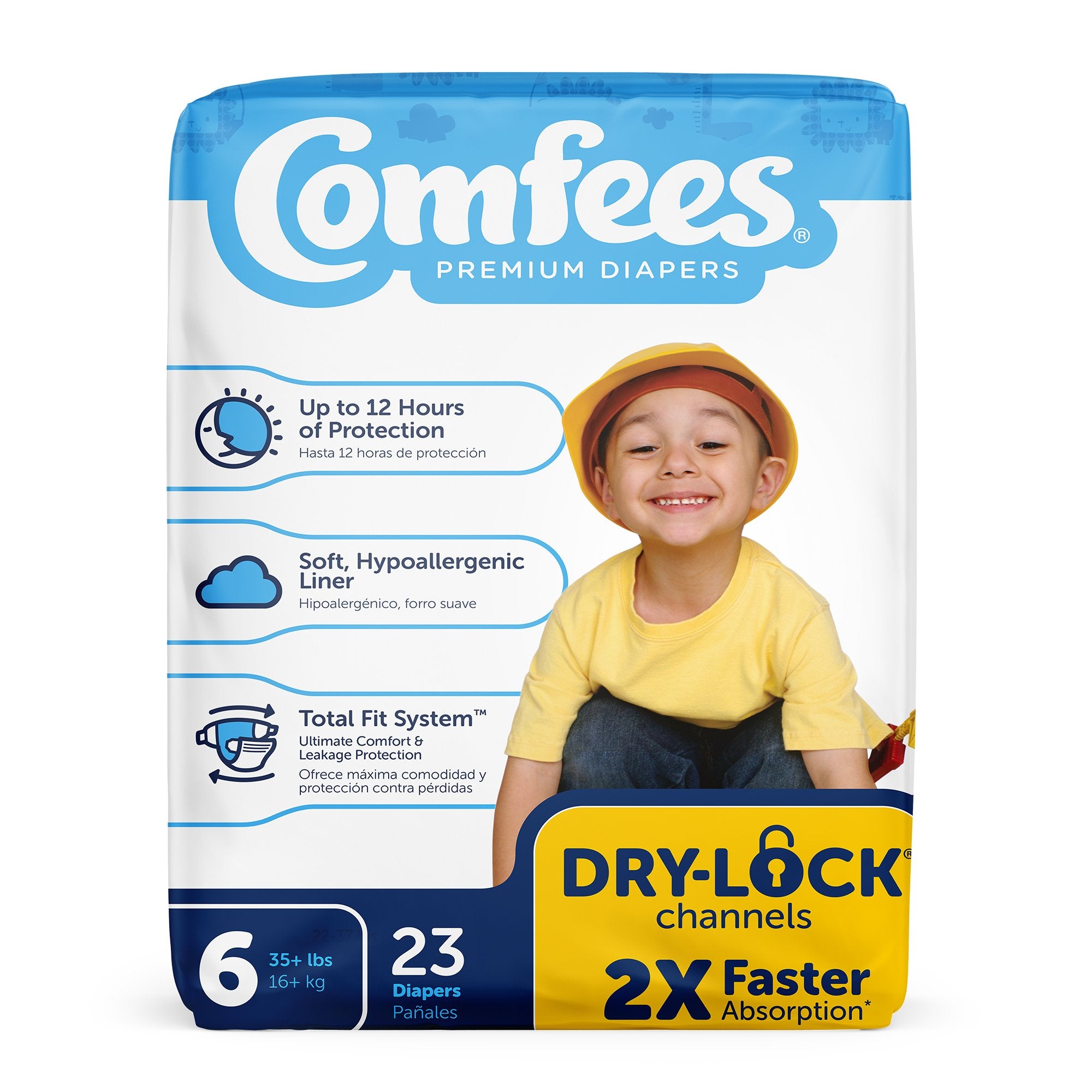 Attends Comfees Premium Baby Diapers, Tab Closure, Kid Design, Size 6 - Incontinence>Pediatric Diapers and Training Pants...