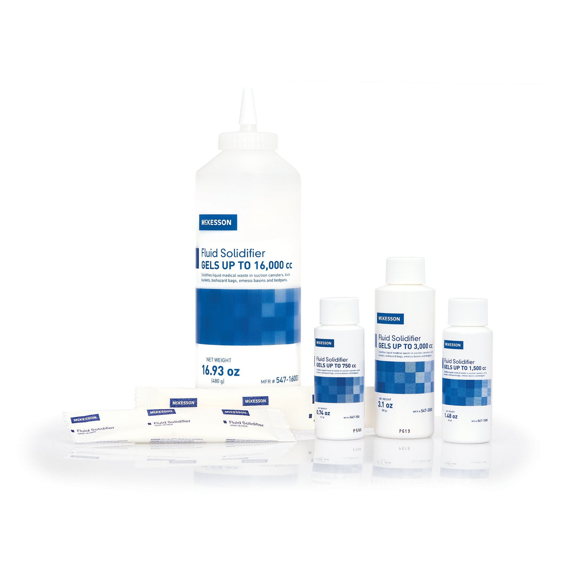 McKesson Fluid Solidifier Gels up to 2.5 ounces, 21-gram Bags - Housekeeping>Fluid Management>Solidifiers - McKesson Brand