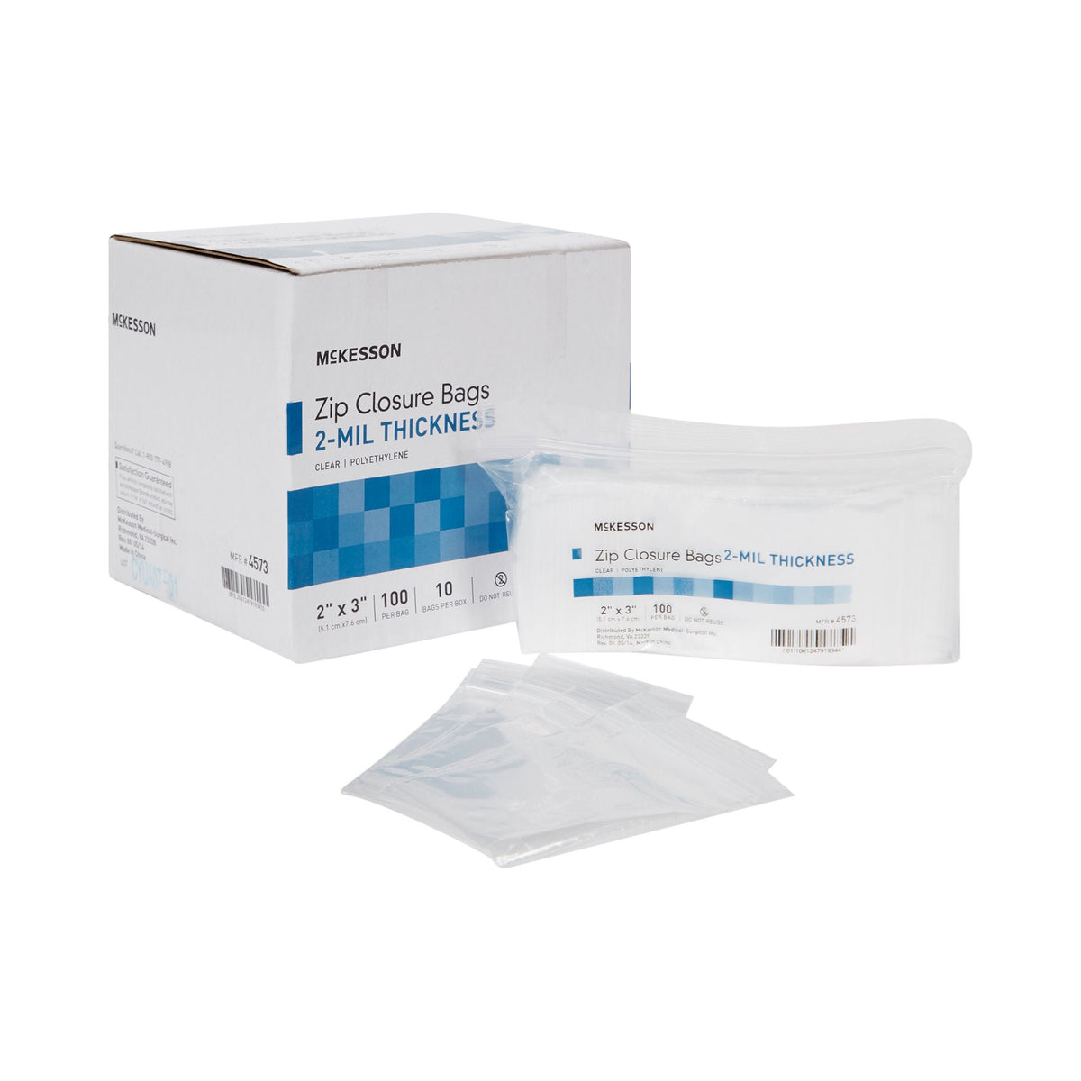 McKesson Zip Closure Bag, 2 x 3 in. - Housekeeping>Bags>Reclosable Bags - McKesson Brand