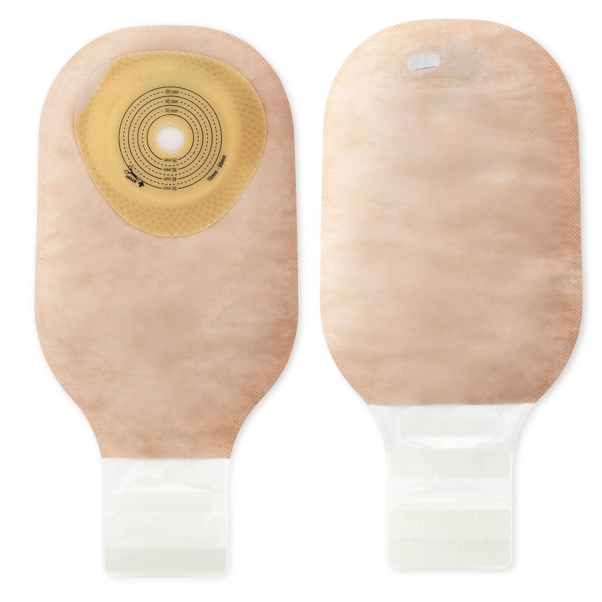 Premier One-Piece Drainable Beige Filtered Colostomy Pouch, 12-Inch Length, 5/8 to 2-1/8 Inch Stoma-"Colostomy Pouch Premier One-Piece System 12 Inch Length Flat, Trim To Fit 5/8 to 2-1/8 Inch Stoma Drainable"