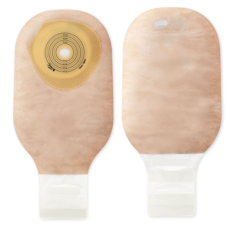 Premier One-Piece Drainable Beige Filtered Colostomy Pouch, 12-Inch Length, 5/8 to 2-1/8 Inch Stoma-"Colostomy Pouch Premier One-Piece System 12 Inch Length Flat, Trim To Fit 5/8 to 2-1/8 Inch Stoma Drainable"