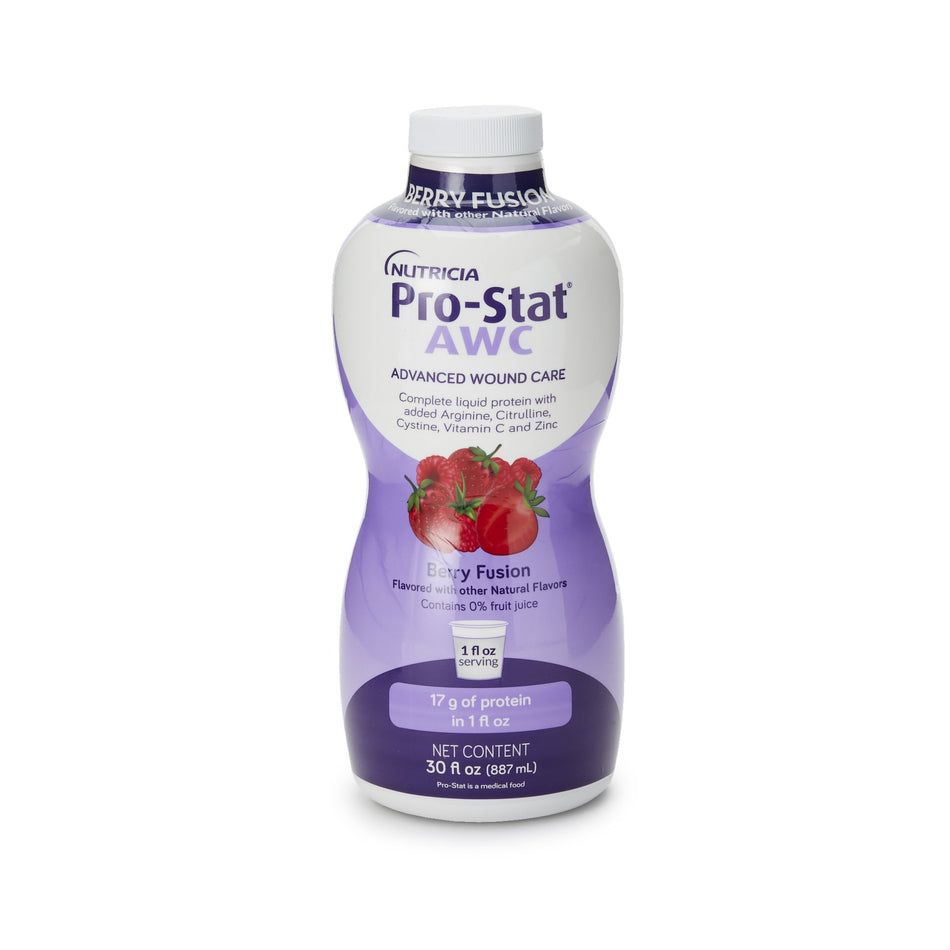 Pro-Stat AWC Berry Fusion Complete Liquid Protein for Wound Healing, 30-ounce bottle-Oral Supplement Pro-Stat AWC Berry Fusion Flavor Liquid 30 oz. Bottle