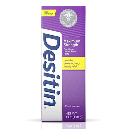 Destin Maximum Strength Original Paste, 4oz.-Diaper Rash Treatment Desitin Maximum Strength 4 oz. Tube Scented Paste