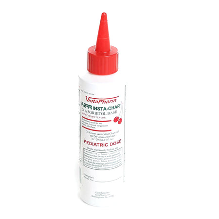 Kerr Insta-Char Activated Charcoal / Sorbitol Solution Poison Absorbent, Cherry Flavor-Poison Absorbent Kerr Insta-Char 25 Gram / 120 mL Oral Suspension 120 mL