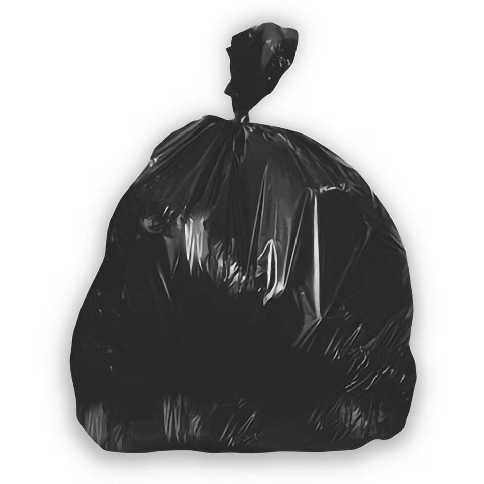 Heritage XX Heavy Duty Trash Bag-Trash Bag Heritage 56 gal. Black LLDPE 1.5 mil 43 X 47 Inch Star Seal Bottom Flat Pack