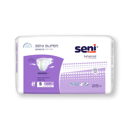 Seni Super Heavy Absorbency Incontinence Brief, Small-Unisex Adult Incontinence Brief Seni Super Small Disposable Heavy Absorbency