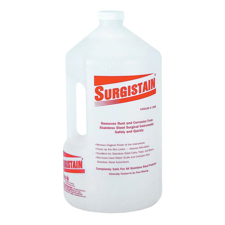 Surgistain Instrument Stain Remover-Instrument Stain Remover Surgistain Liquid 1 gal. Jug Mild Scent