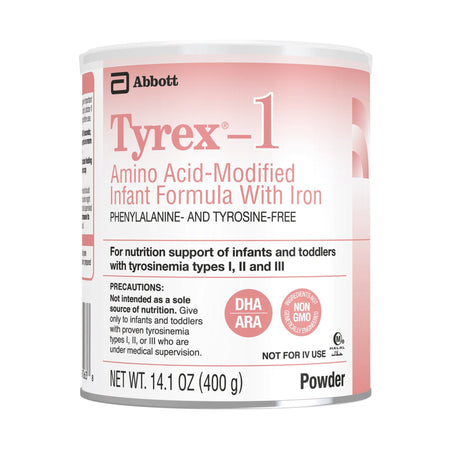 Tyrex-1 Amino AcidModified Infant Formula with Iron-"Infant Formula Tyrex-1 Unflavored 14.1 oz. Can Powder Iron Tyrosinemia Types I, II or III (TYR)"