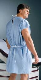 Graham Medical Patient Exam Gown, Medium/Large, Blue-Patient Exam Gown Medium / Large Blue Disposable