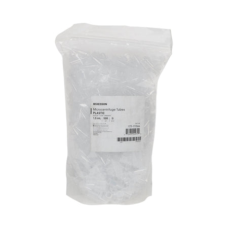 McKesson Conical Bottom Microcentrifuge Tube, 1.5 mL-McKesson Microcentrifuge Tube Plain 1.5 mL Snap Cap Polypropylene Tube