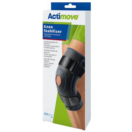 Actimove Sports Edition Knee Stabilizer, 3X-Large-Knee Stabilizer Actimove Sports Edition 3X-Large Pull-On / D-Ring / Hook and Loop Strap Closure 24 to 26 Inch Thigh Circumference Left or Right Knee