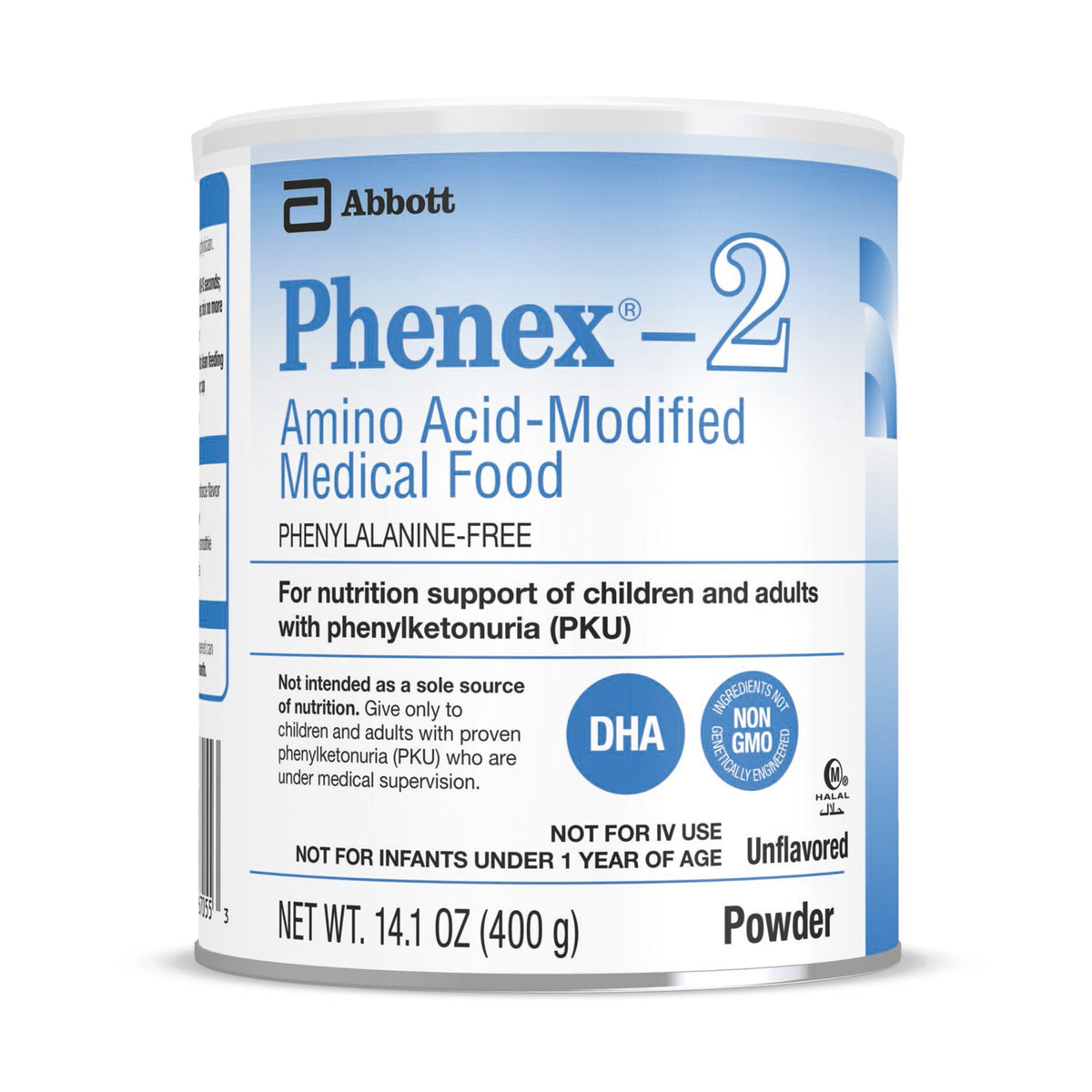 Phenex-2 Amino AcidModified Medical Food for PKU-Oral Supplement Phenex-2 Unflavored Powder 14.1 oz. Can