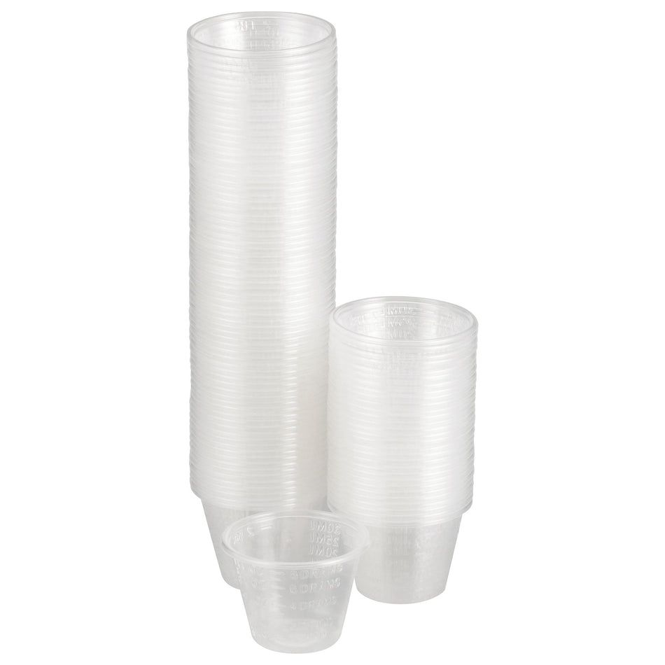 McKesson Graduated Medicine Cups-Medicine Cup McKesson 1 oz. Clear Plastic Disposable NonSterile