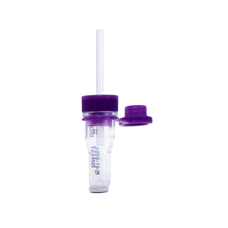Safe-T-Fill Capillary Blood Collection Tube, 125 L, 1.1 mm diameter-Safe-T-Fill Capillary Blood Collection Tube K2 EDTA Additive 125 L Pierceable Attached Cap Plastic Tube