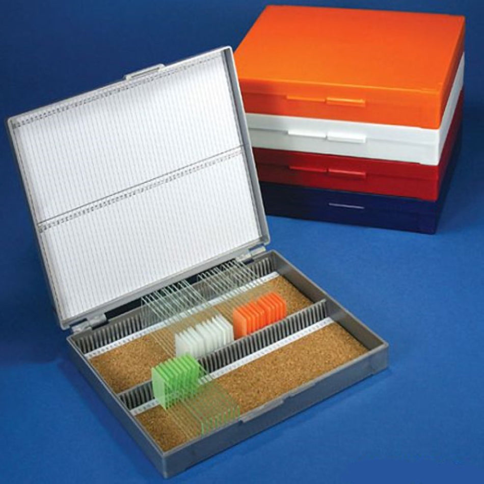 McKesson Slide Storage Box-Slide Storage Box McKesson White ABS Plastic / Cork 100 Slide Capacity