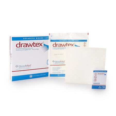Drawtex Nonadherent Dressing, 8 x 8 Inch-Hydroconductive Wound Dressing Drawtex 8 X 8 Inch Square